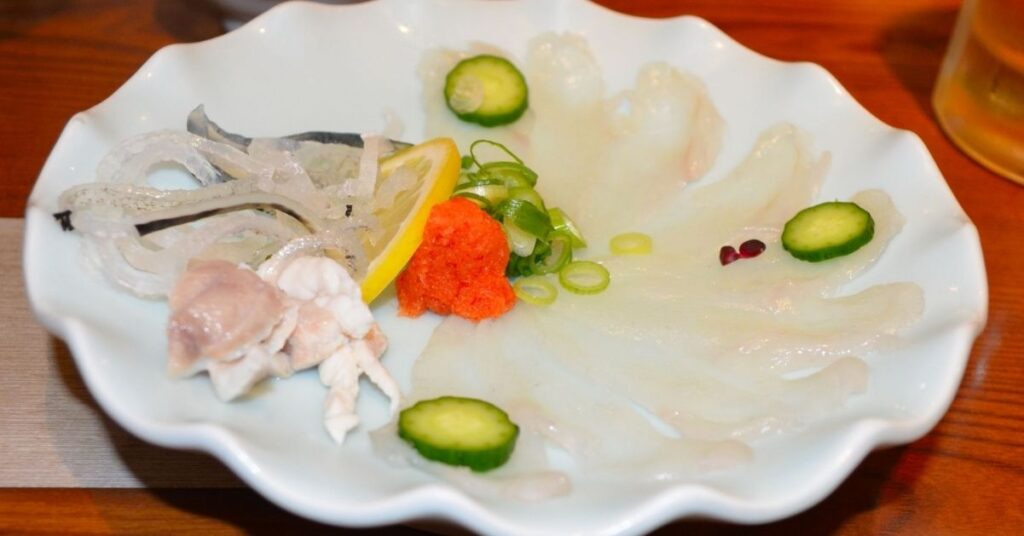 Fugu, traditional puffer fish of Japanese cuisine
