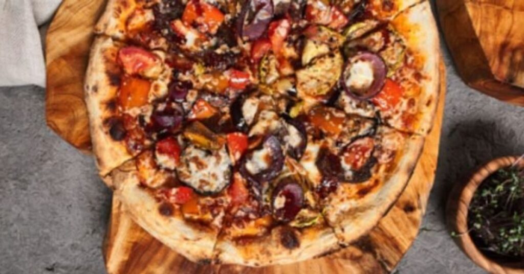 Faina with meat and aubergine