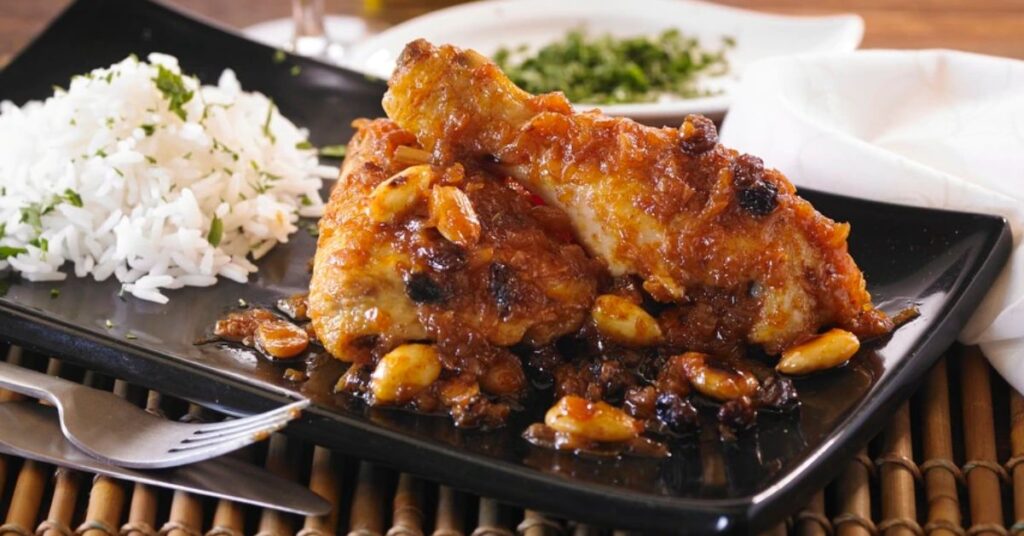 Chicken with almonds
